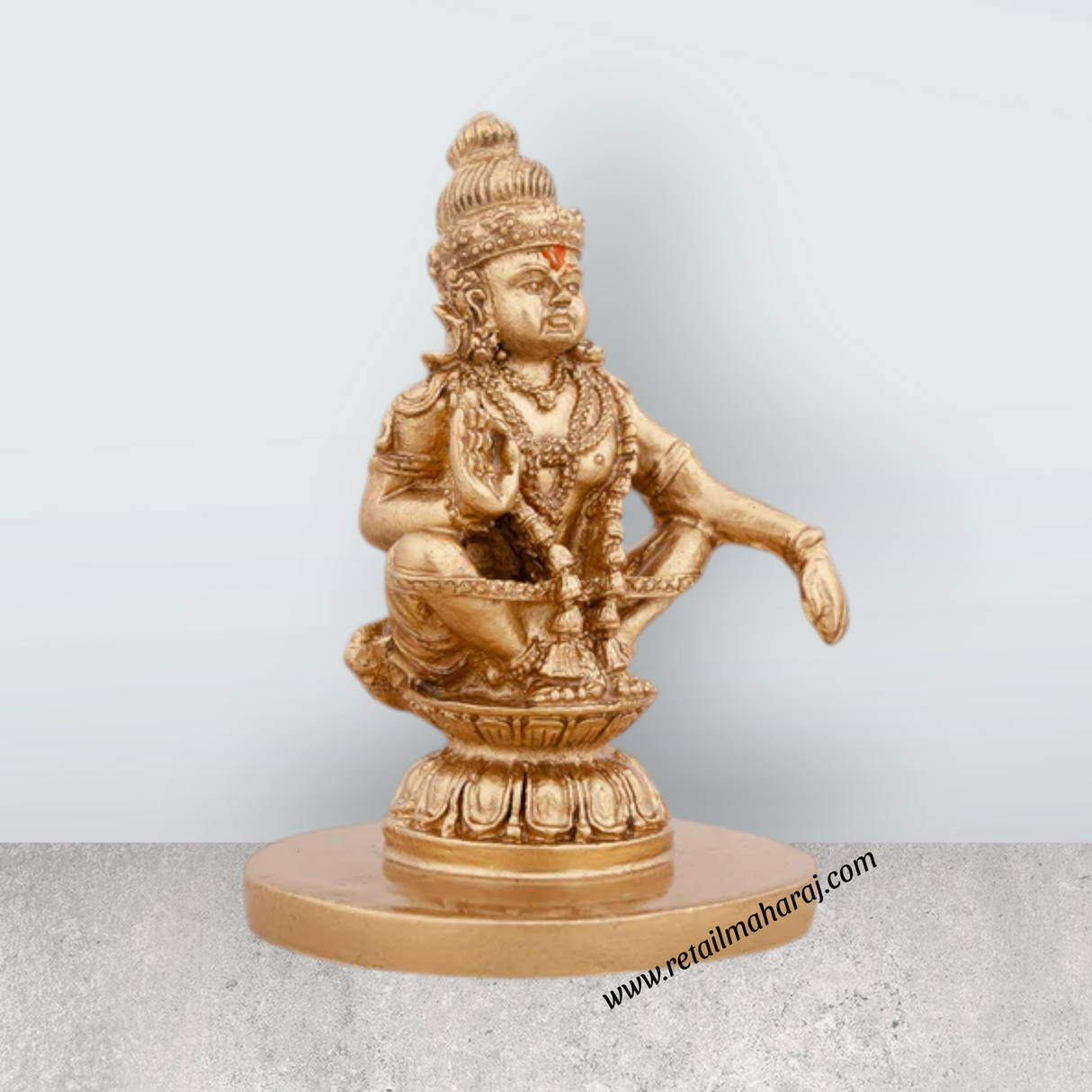 Ayyappan Statue - 2.5 x 1.75 Inches | Resin Statue/ Ayyappa Idol/ Ayyappan Vigraham for Pooja