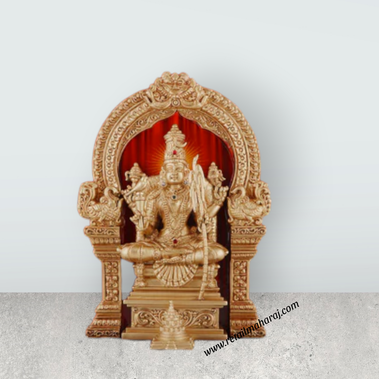 Kamatchi Amman Statue - 9.5 x 7 Inches | Kamatchi Amman Silai/ Kamakshi Idol for Pooja - Retail Maharaj