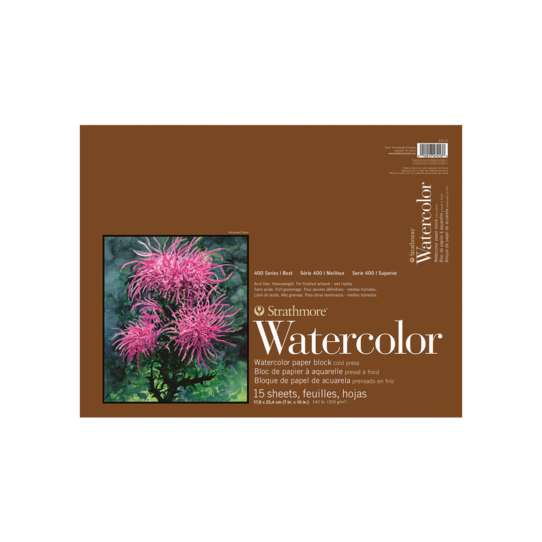 Strathmore 400 Series Watercolor Paper Pads Cold Press Professional Sheets - Retail Maharaj