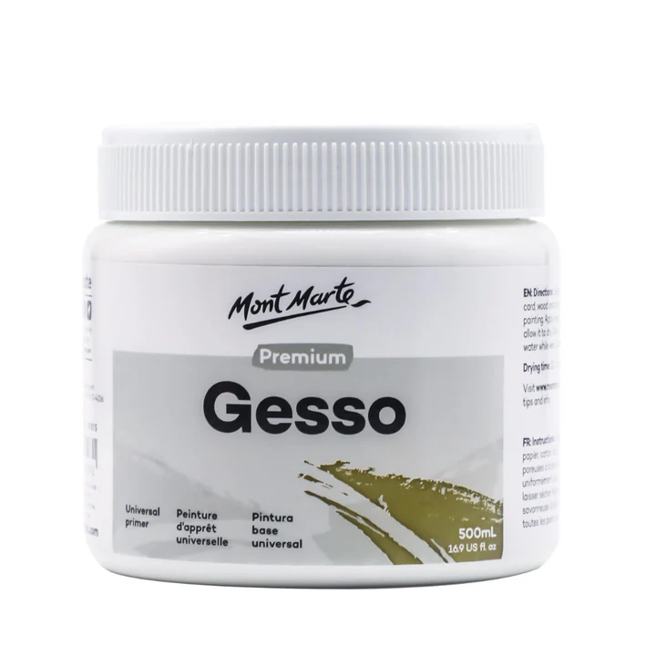 Mont Marte Gesso Universal Primer 500ml White - Retail Maharaj