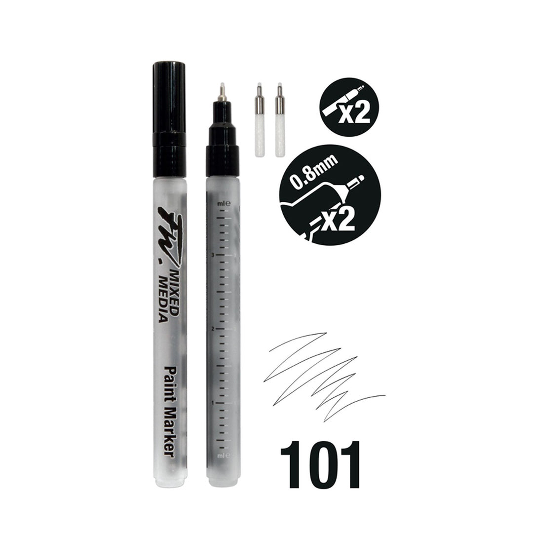 Daler Rowney FW Refillable Empty Paint Markers for Mixed Media - Retail Maharaj