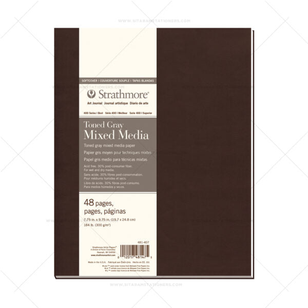 Strathmore 400 Series Toned Tan and Gray Mixed Media Art Journal Hardbound and Softcover - Retail Maharaj