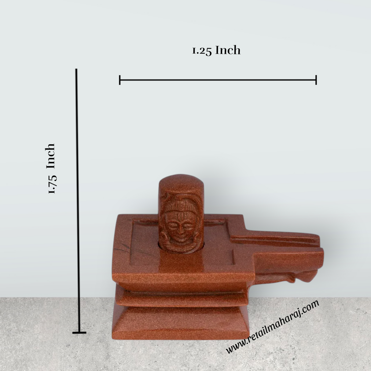 Shivling Murti - 4.5 x 4 Inches | Red Sunstone Idol / Shiv Ling Murti / Shiva Lingam Statue for Pooja - Retail Maharaj