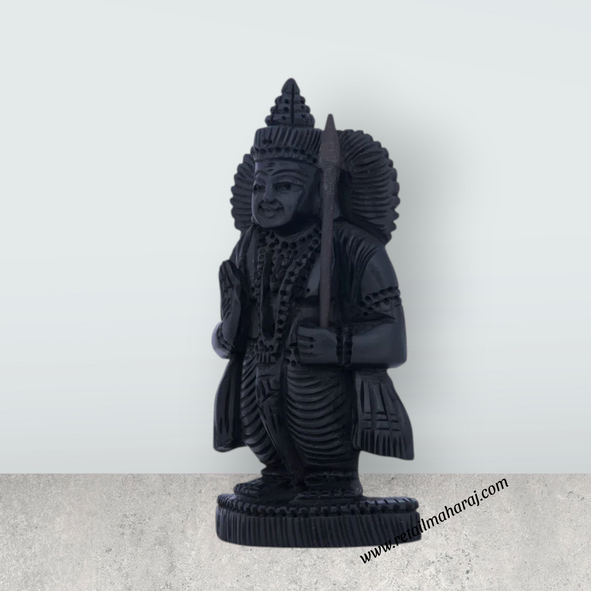 Murugan Statue - 4.5 x 2.5 Inches | Karungali Statue/ Ebony Murugan Idol for Pooja - Retail Maharaj