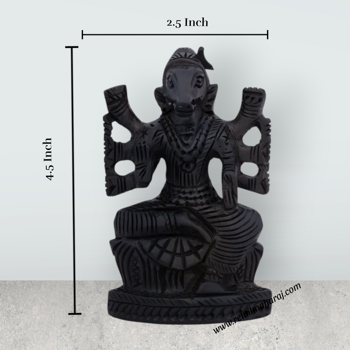 Varahi Amman Statue - 4.5 x 2.5 Inches | Karungali Statue/ Varahi Idol for Pooja/ 70 Gms Approx - Retail Maharaj