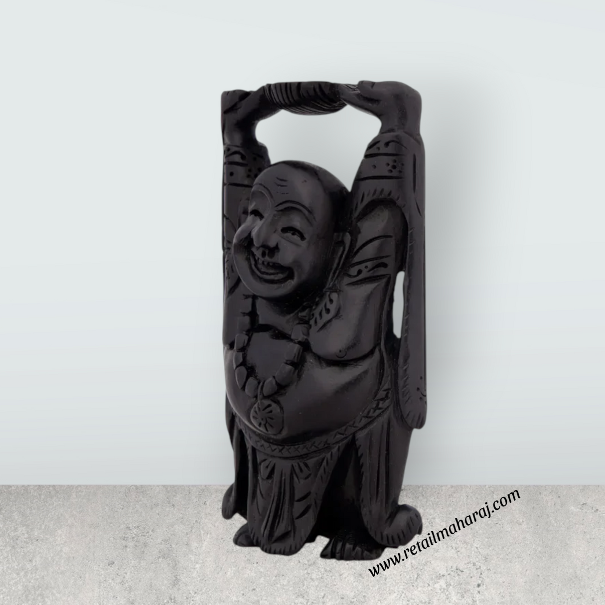 Kuberan Statue - 4 x 2.5 Inches | Karungali Statue/ Kubera Idol for Pooja/ 65 Gms Approx - Retail Maharaj