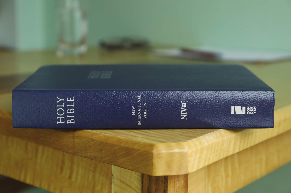 Niv, Gift And Award Bible, Leather-Look, Blue, Red Letter Edition, Comfort Print - Retail Maharaj