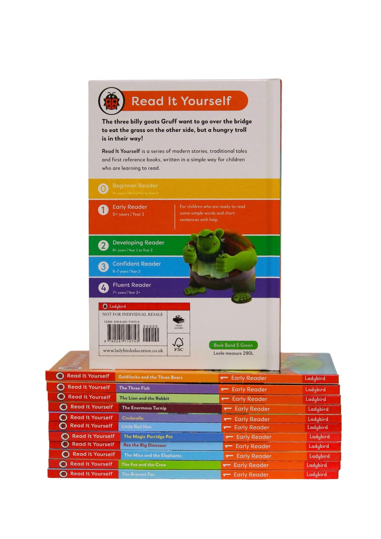 Read It Yourself with Ladybird: Early Readers Level 1: 12 Books Collection Box Set (Cinderella, The Three Billy Goats Gruff, Little Red Hen, The Enormous Turnip, The Fox and the Crow and More) - Retail Maharaj