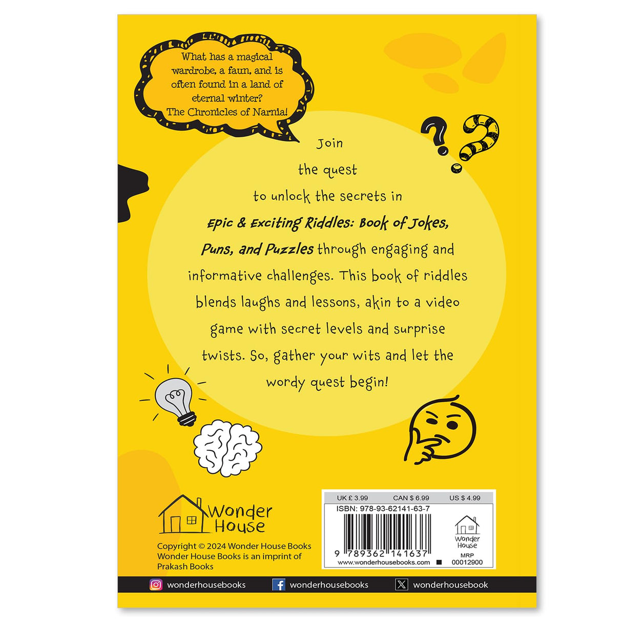 Epic and Exciting Riddles Book of Jokes, Puns, and Puzzles - Retail Maharaj