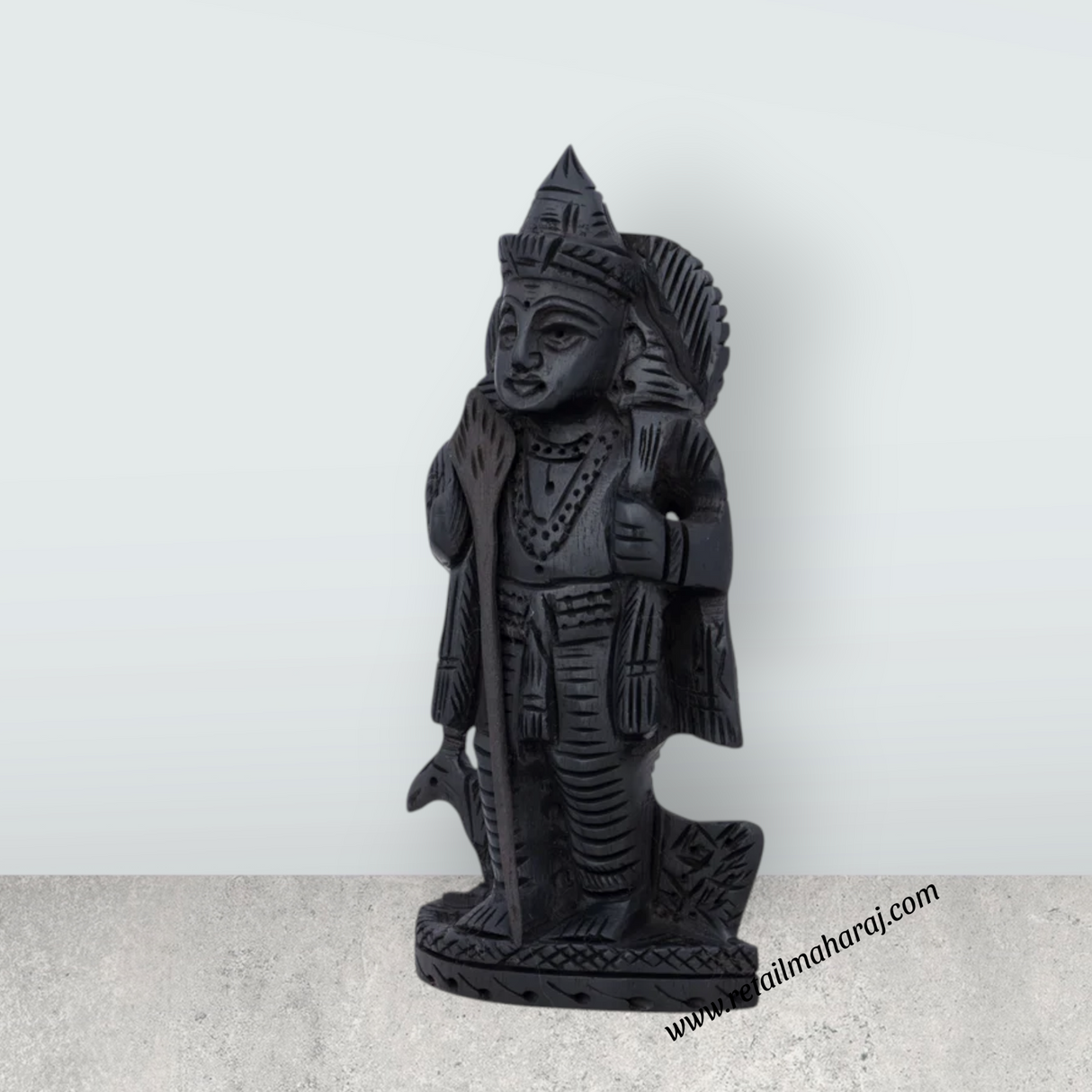 Murugan Statue - 4 x 2.5 Inches | Karungali Statue/ Murugan Idol for Pooja/ 100 Gms Approx - Retail Maharaj