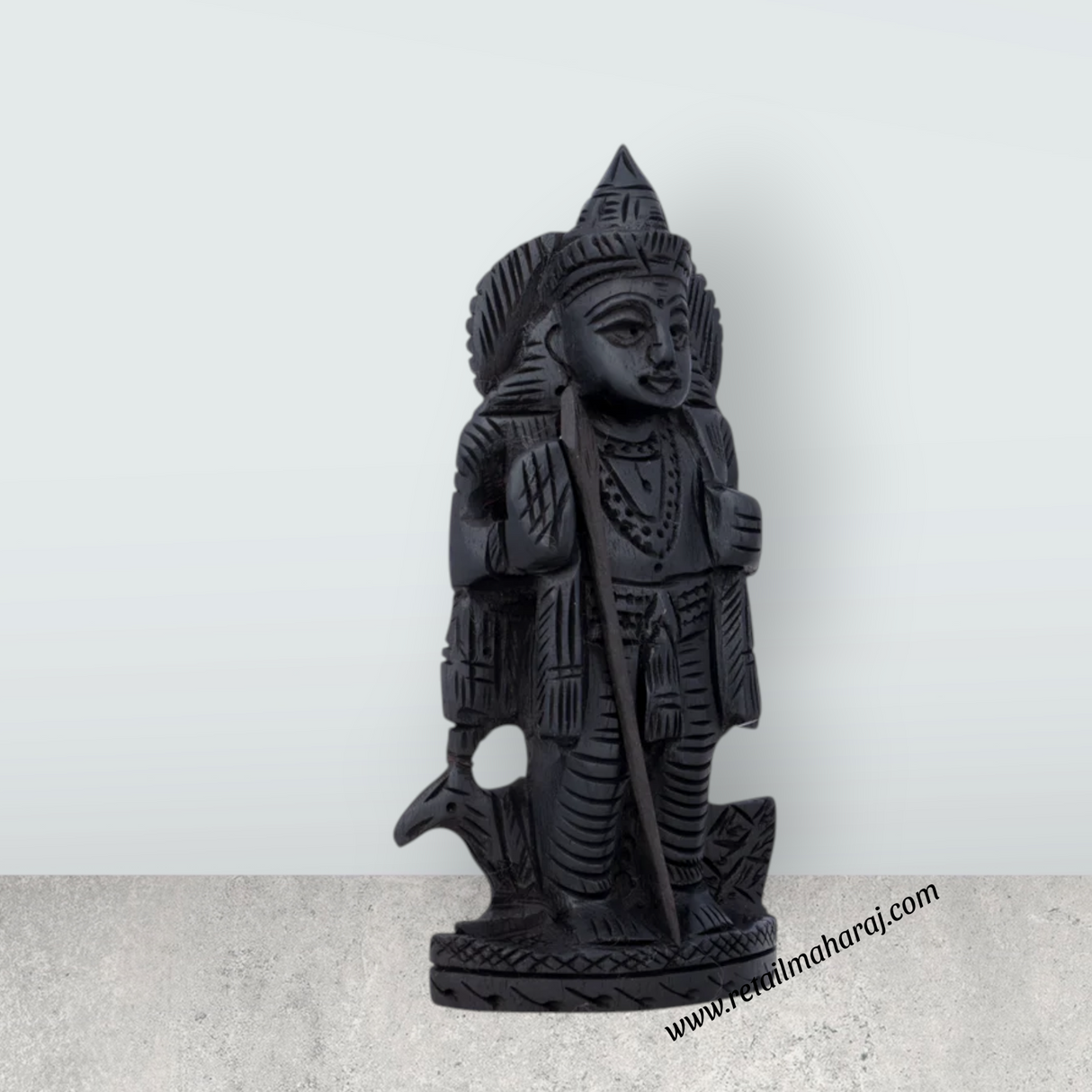 Murugan Statue - 4 x 2.5 Inches | Karungali Statue/ Murugan Idol for Pooja/ 100 Gms Approx - Retail Maharaj