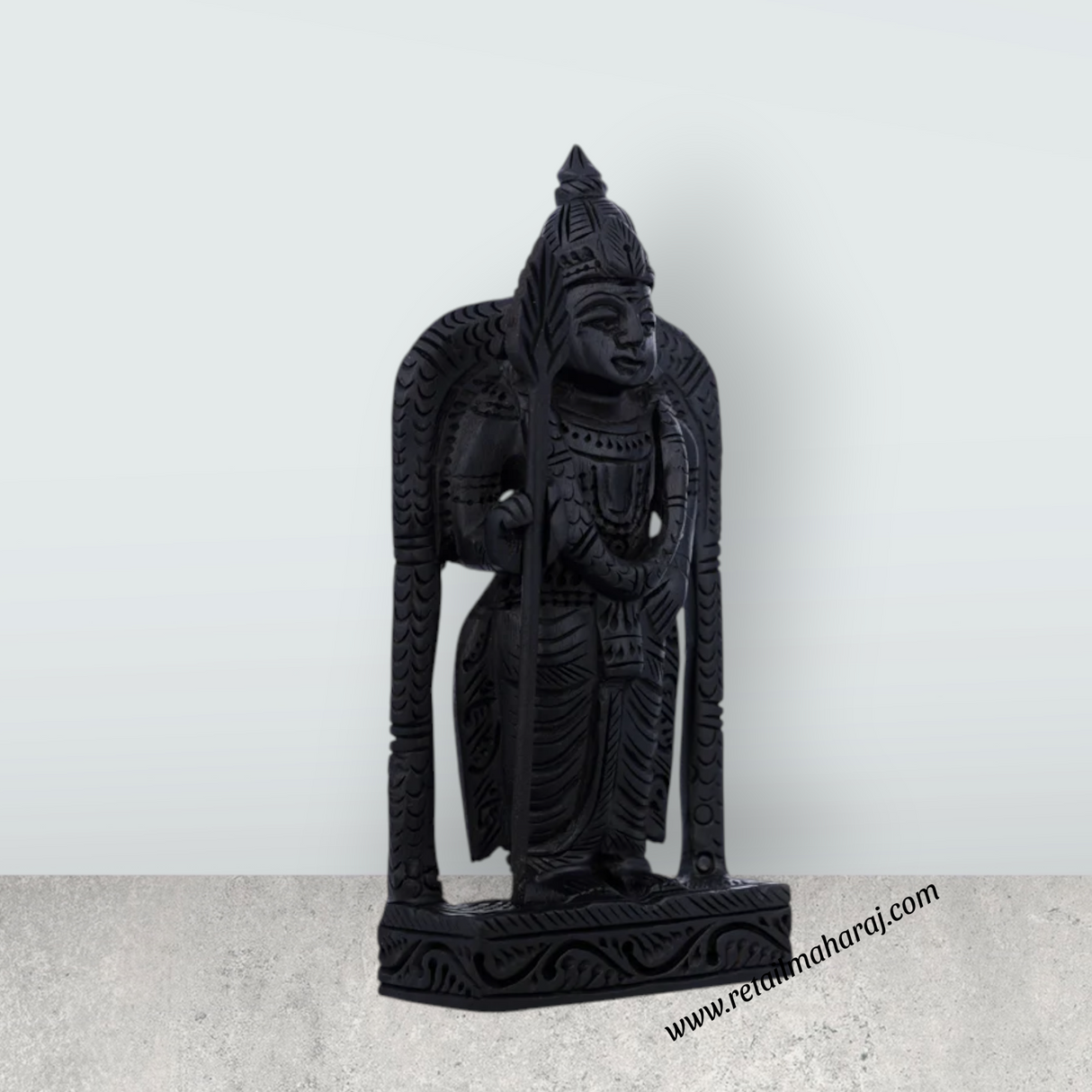 Malaysia Murugan Statue Standing On Base - 6 x 3 Inches | Karungali Statue/ Kartikeya Statue for Pooja - Retail Maharaj