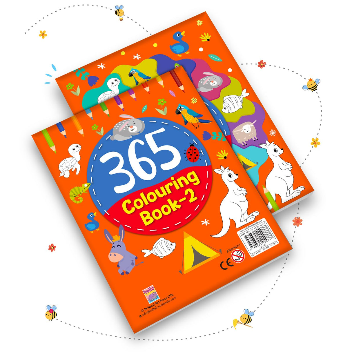 Hello Friend 365 Smart Coloring Book For Kids, Children and Toddlers: Best Big Picture Drawing and Painting Book with 365 Pages - Ages 2-8 Years - Retail Maharaj