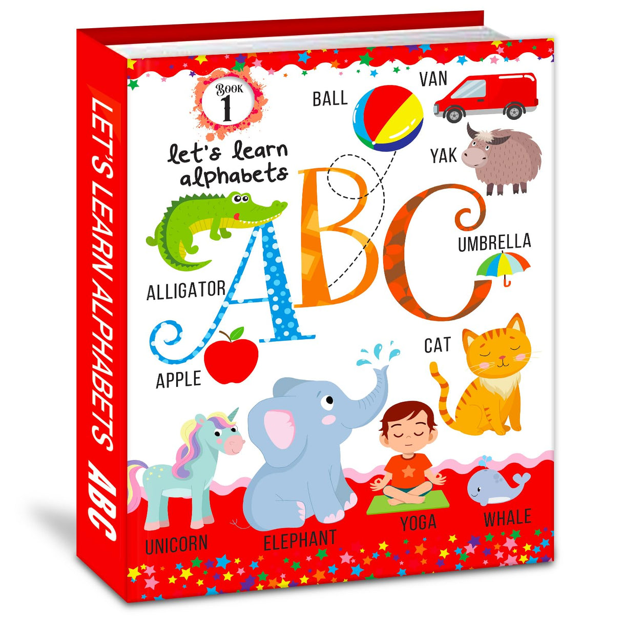 Hello Friend Books Let's Learn Giant Board Book: Alphabets ABC - Large Board Book with Beautifully Illustrated Images for Children to Learn - Retail Maharaj