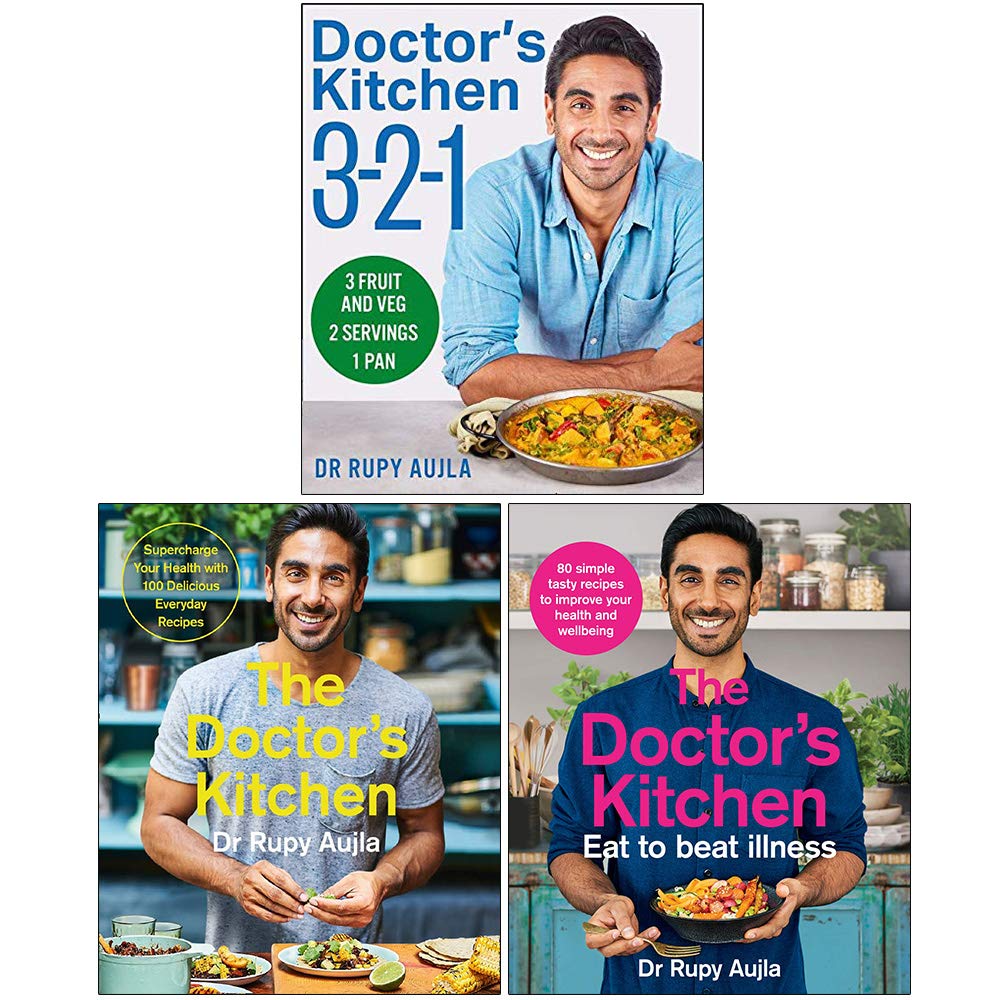 Dr Rupy Aujla Collection 3 Books Set (Doctor’s Kitchen 3-2-1, The Doctor’s Kitchen, The Doctor’s Kitchen Eat to Beat Illness) - Retail Maharaj