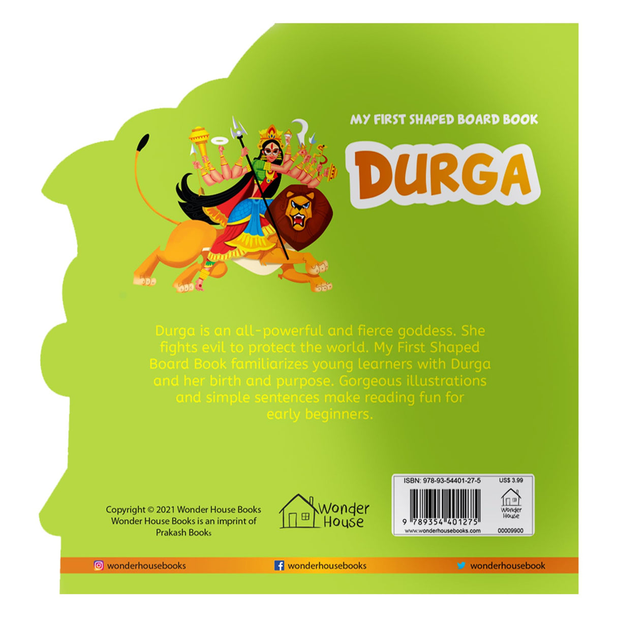 My First Shaped Board Book: Illustrated Goddess Durga Hindu Mythology Picture Book for Kids Age 2+ (Indian Gods and Goddesses) - Retail Maharaj