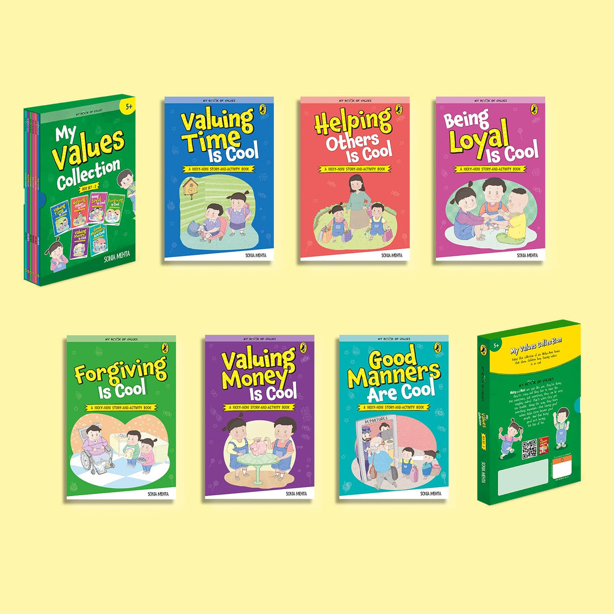 My Book of Values: Box Set 2 | A Set of 6 Exciting Story cum Activity Books | Illustrated Storybooks on Values and Good Behaviour | Helping Others, Valuing Time, Valuing Money, Loyalty, Good Manners, Forgiveness | Ages 5 + - Retail Maharaj