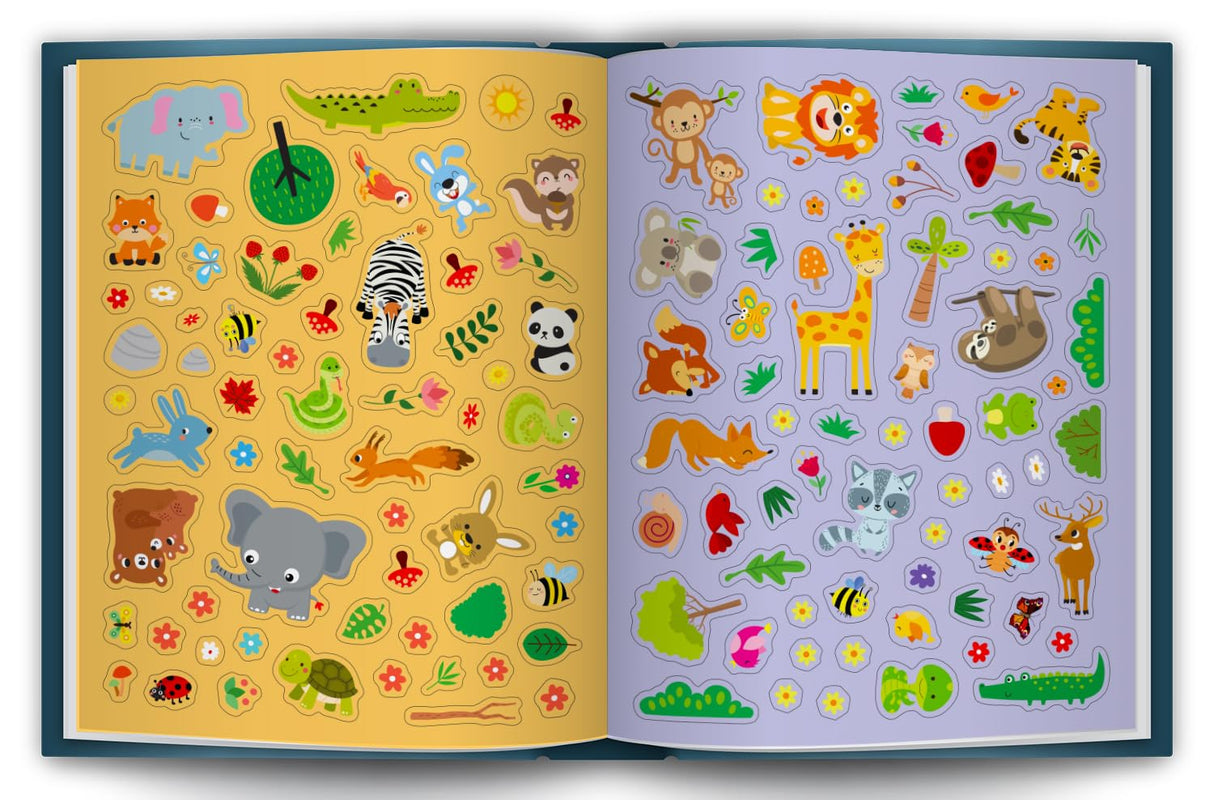 My First 500 Jungle Sticker Activity Book for Kids, Children and Toddlers β Fun Activity with Coloring β Ages 3+ Years - Retail Maharaj