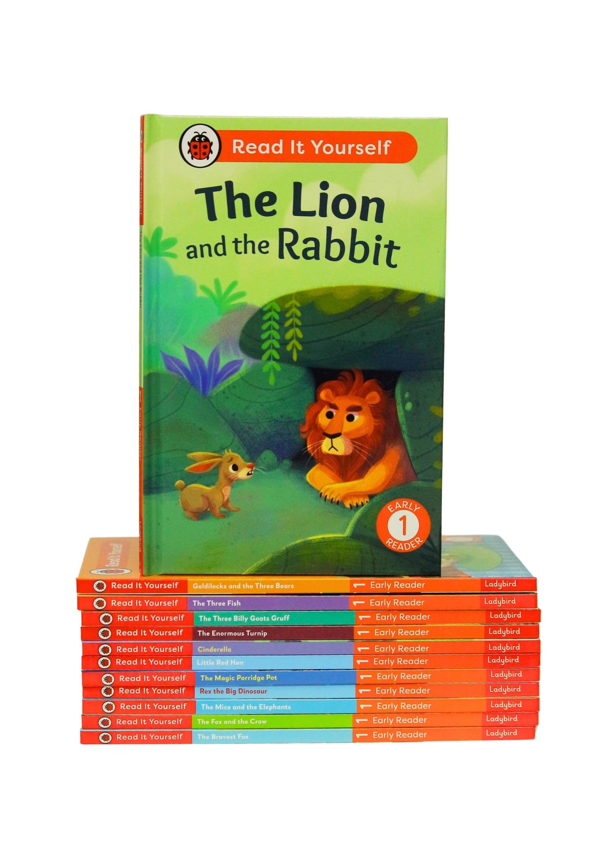 Read It Yourself with Ladybird: Early Readers Level 1: 12 Books Collection Box Set (Cinderella, The Three Billy Goats Gruff, Little Red Hen, The Enormous Turnip, The Fox and the Crow and More) - Retail Maharaj