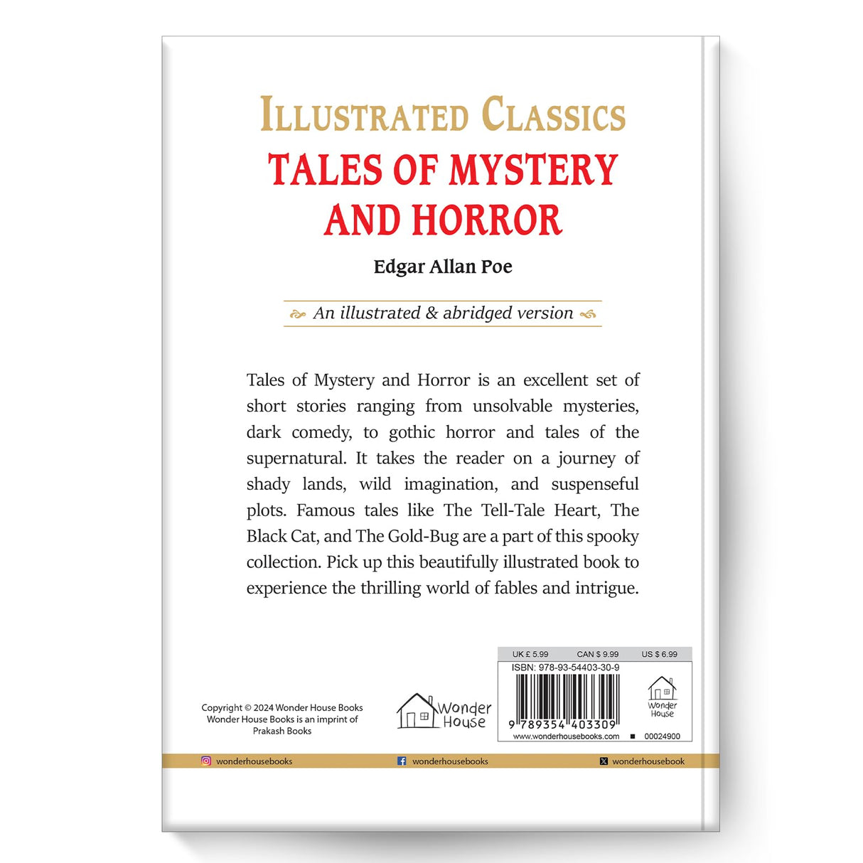 Tales of Mystery and Horror : Illustrated Abridged Children Classic English Novel with Review Questions (Hardback) - Retail Maharaj