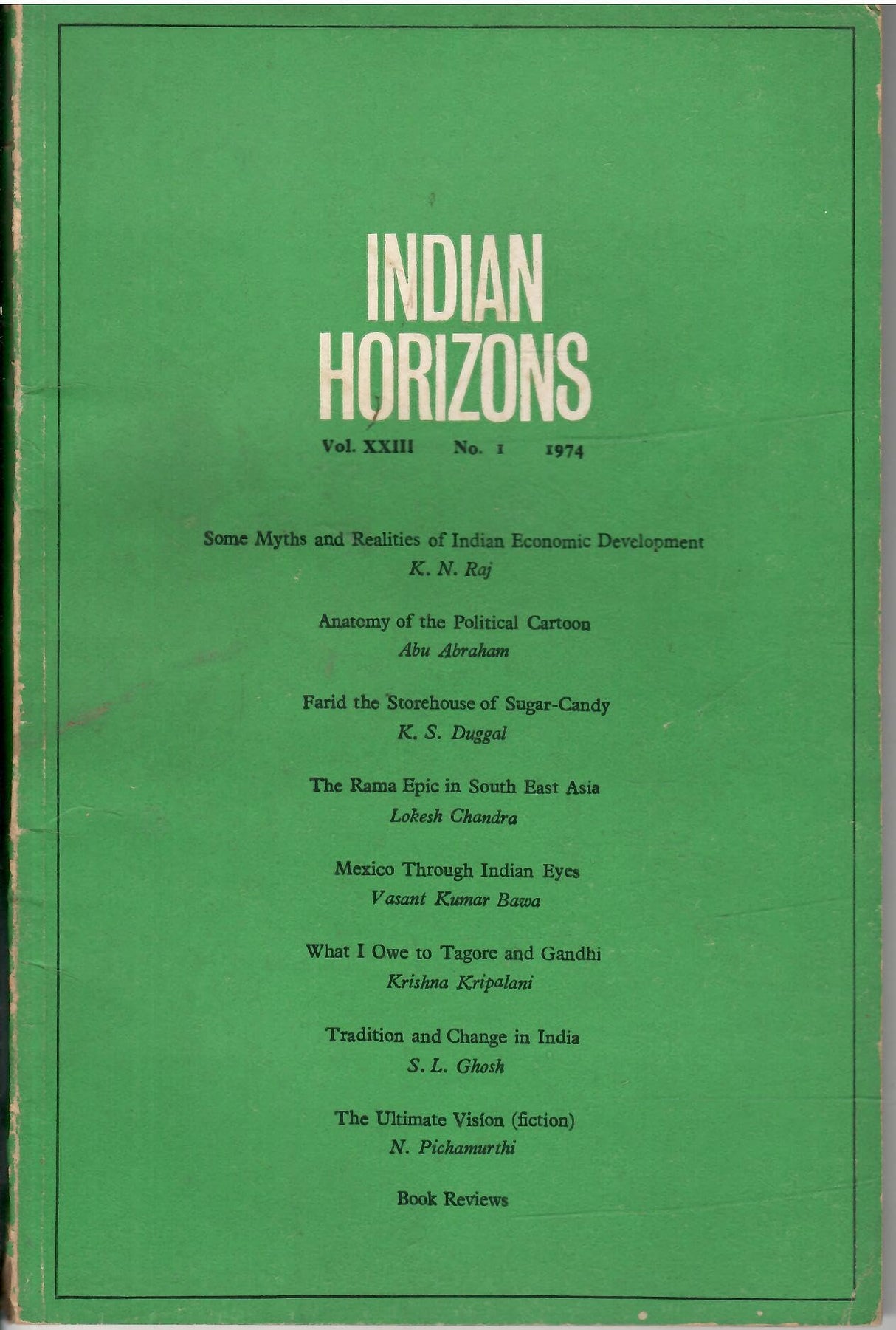 Indian Horizons Vol. XXIII, No1,2&3,4 (1974) (Set Of 3 Books)