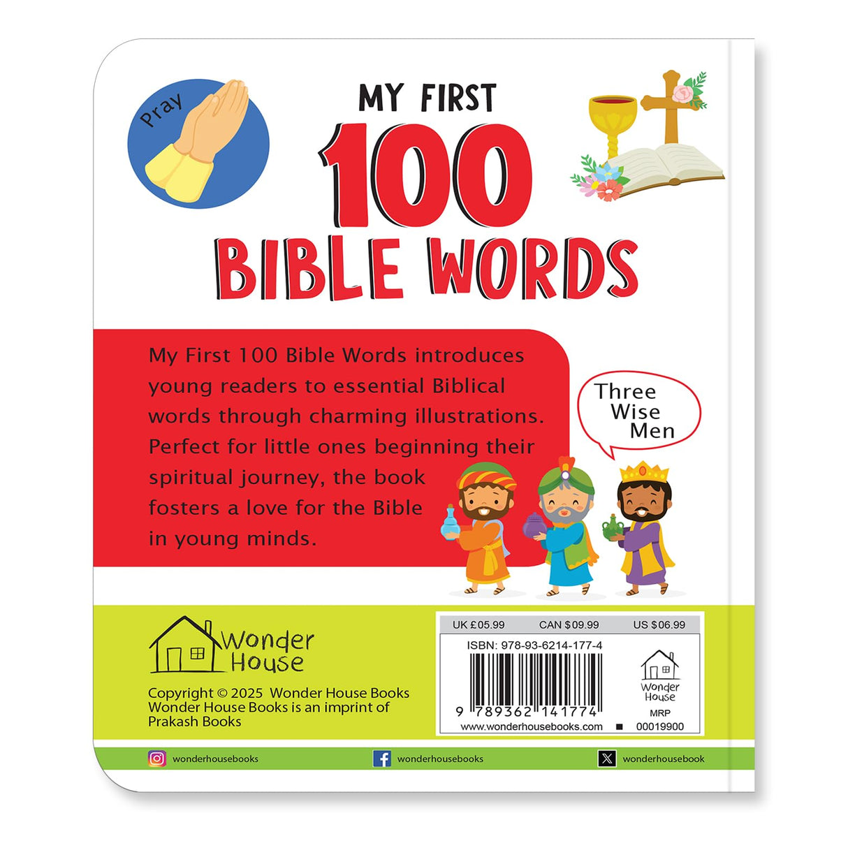 My First 100 Bible Words β Illustrated Christian Board Book for Kids: Learn First Faith-Based Words from the Bible with Bright Pictures & Simple Meanings | Early Spiritual Vocabulary Builder for Toddlers & Preschoolers | Ages 2β6 Years - Retail Maharaj