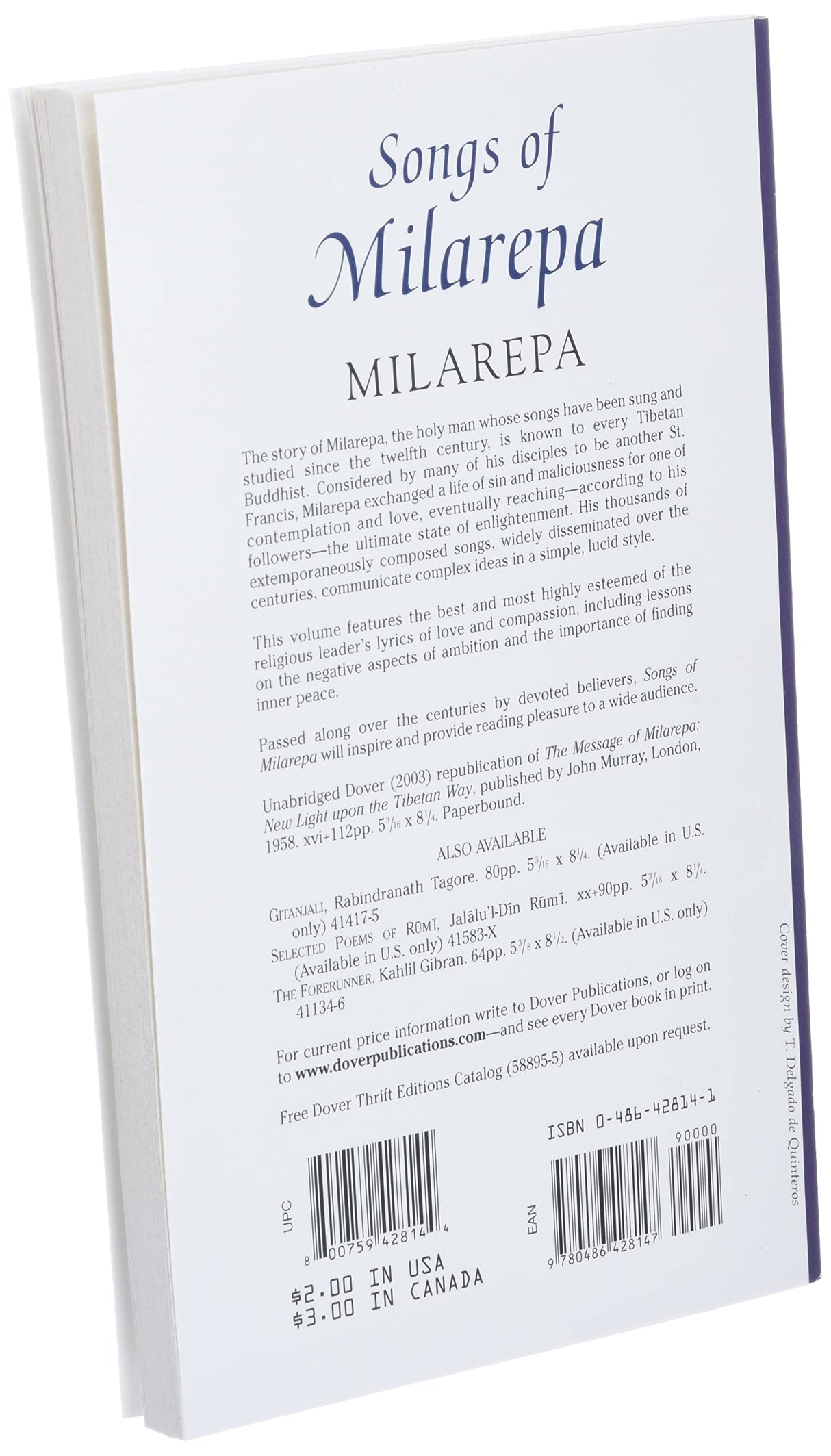 Songs of Milarepa (Thrift Editions) - Retail Maharaj