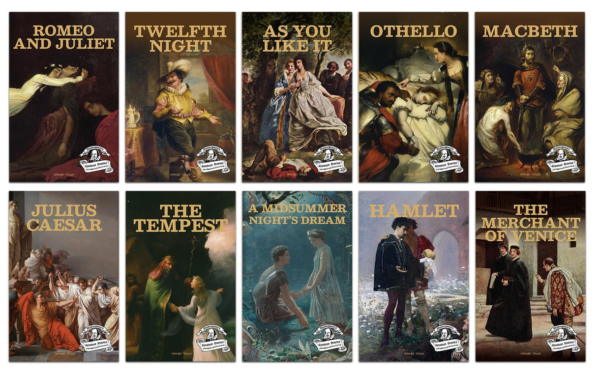 Collection of Shakespeare's Greatest Stories (Box Set of 10 Books) For Children - Retail Maharaj