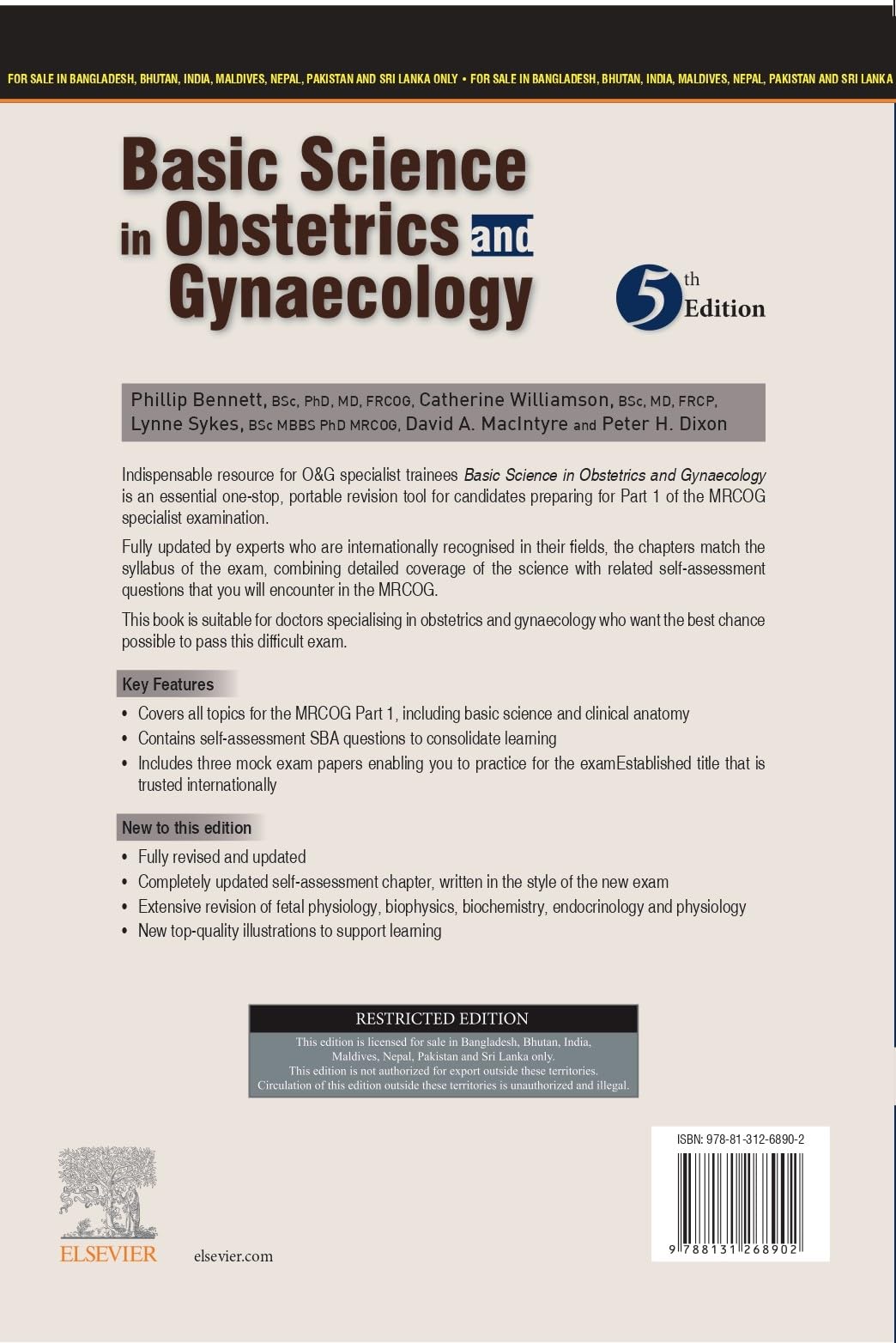 Basic Science in Obstertrics and Gynaecology 5th/Ed. - The Textbook for MRCOG - Part I - Retail Maharaj