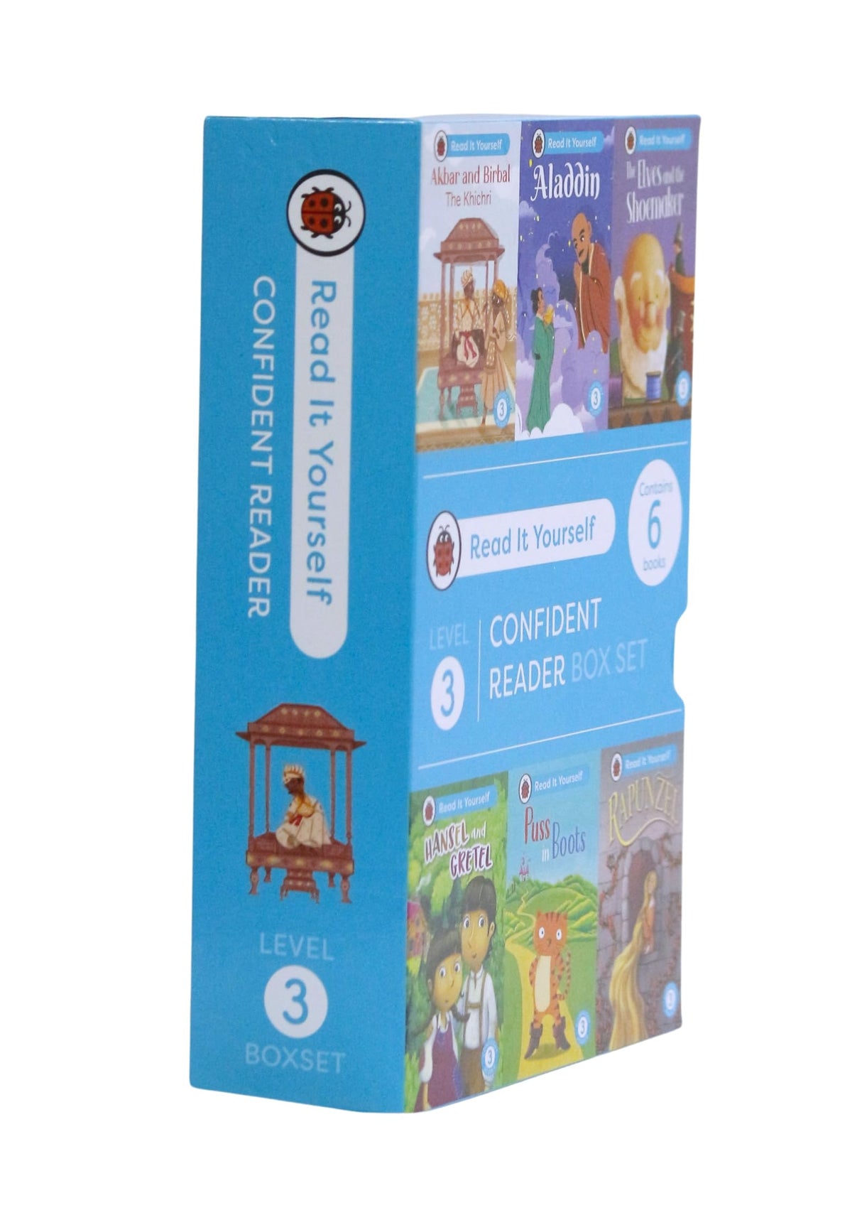 Read It Yourself with Ladybird: Confident Readers Level 3: 6 Books Collection Box Set (Akbar and Birbal, Aladdin, Puss in Boots, Hansel and Gretel, Rapunzel and The Elves and the Shoemaker - Retail Maharaj