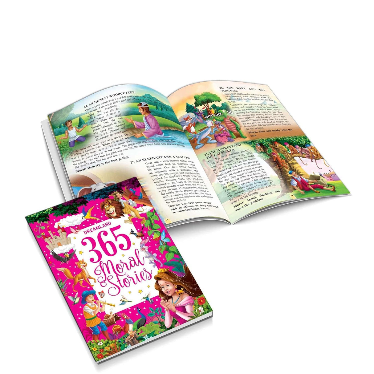 365 Moral Stories for Kids Age 7–12 Years | Short Stories with Valuable Life Lessons | Illustrated Storybook to Build Character & Values - Retail Maharaj