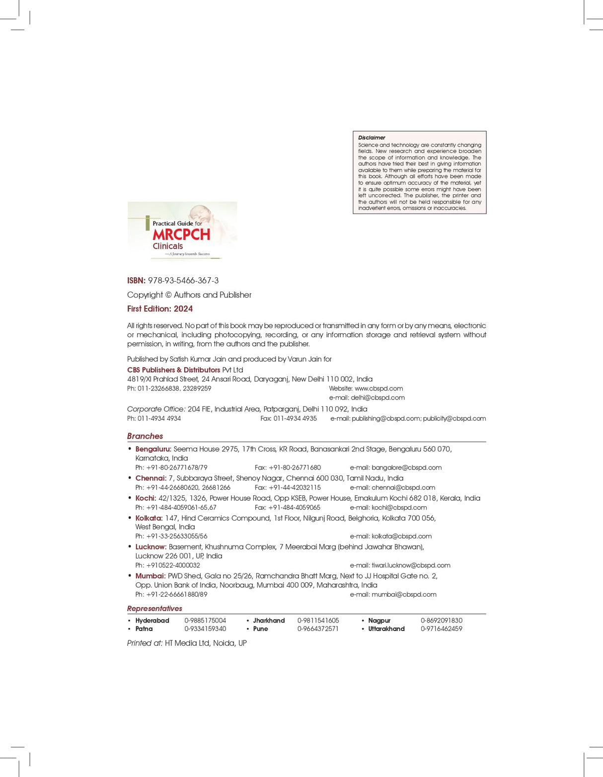 Practical Guide For Mrcpch Clinicals A Journey Towards Success (Pb 2024) - Retail Maharaj