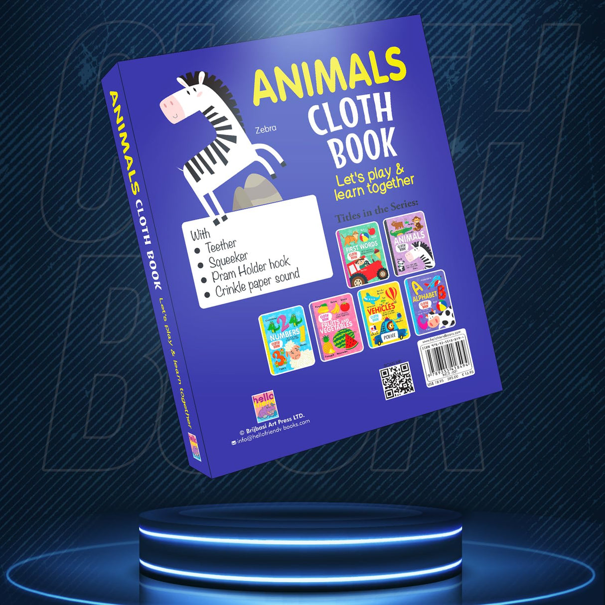 Hello Friend Books Fun With Animals - Cloth Book for Early Learning and Interactive Education - Retail Maharaj
