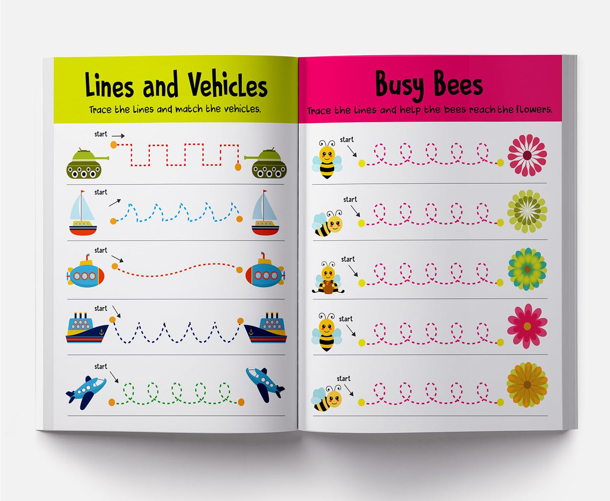 Line Tracing Patterns – Practice Drawing and Tracing Lines and Shapes: Pre-Writing Skills Workbook for Kids with Fun Patterns and Activities | Develop Fine Motor Control and Hand-Eye Coordination | Ages 3–5 Years (Writing Fun Series) | Hours of Learning t - Retail Maharaj