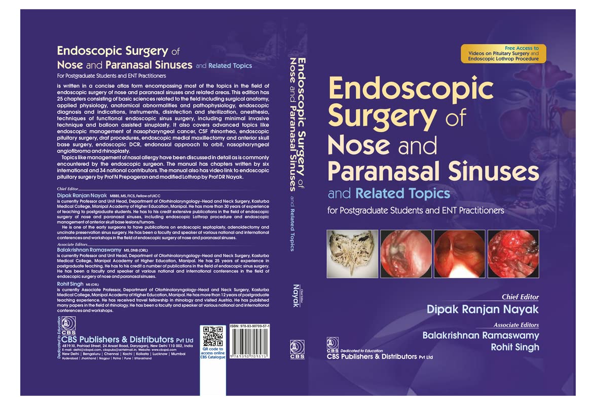 Endoscopic Surgery Of Nose And Paranasal Sinuses And Related Topics (Hb 2022) - Retail Maharaj