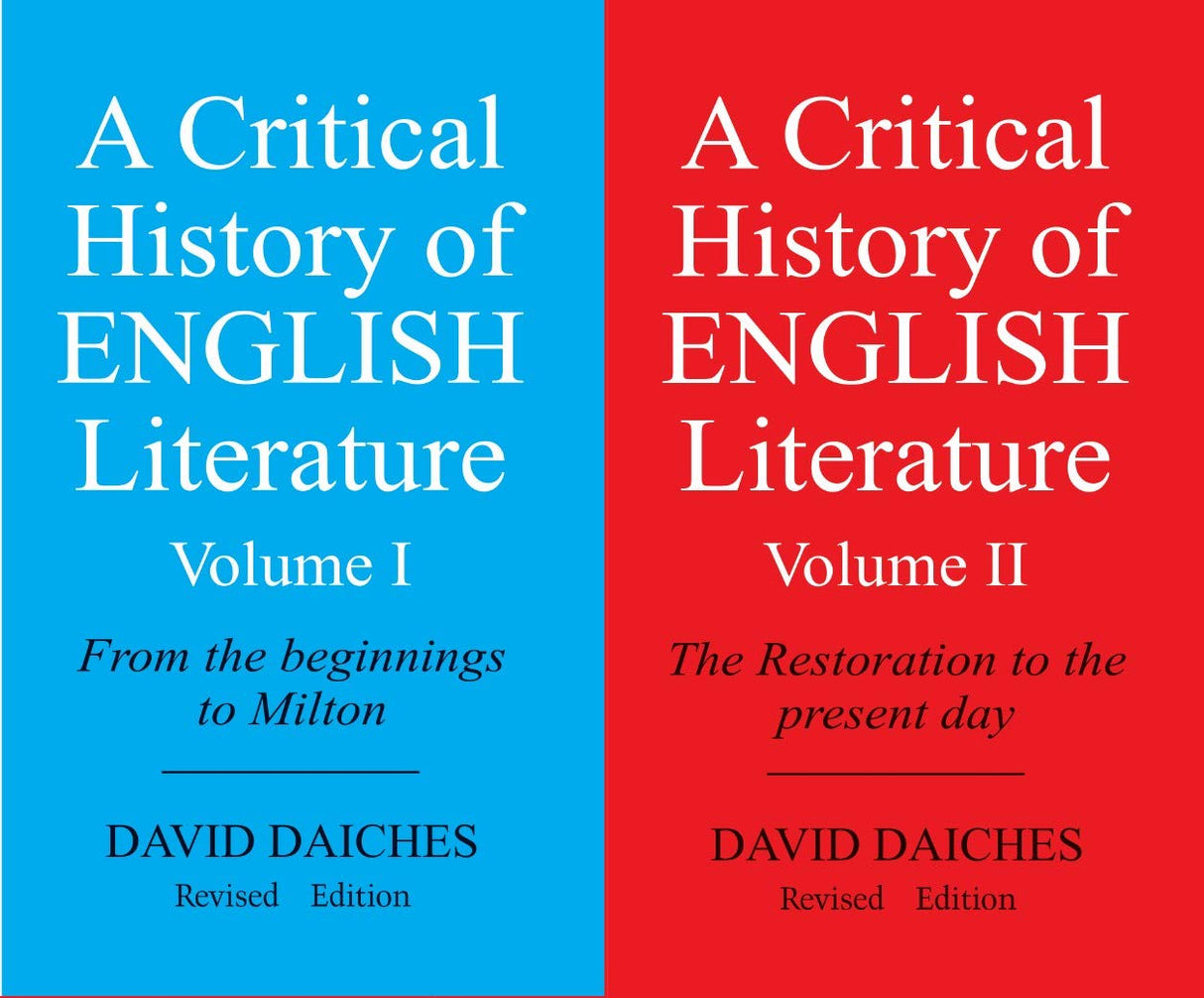 A Critical History Of English Literature - Volume I & Ii (combo Pack) - Retail Maharaj