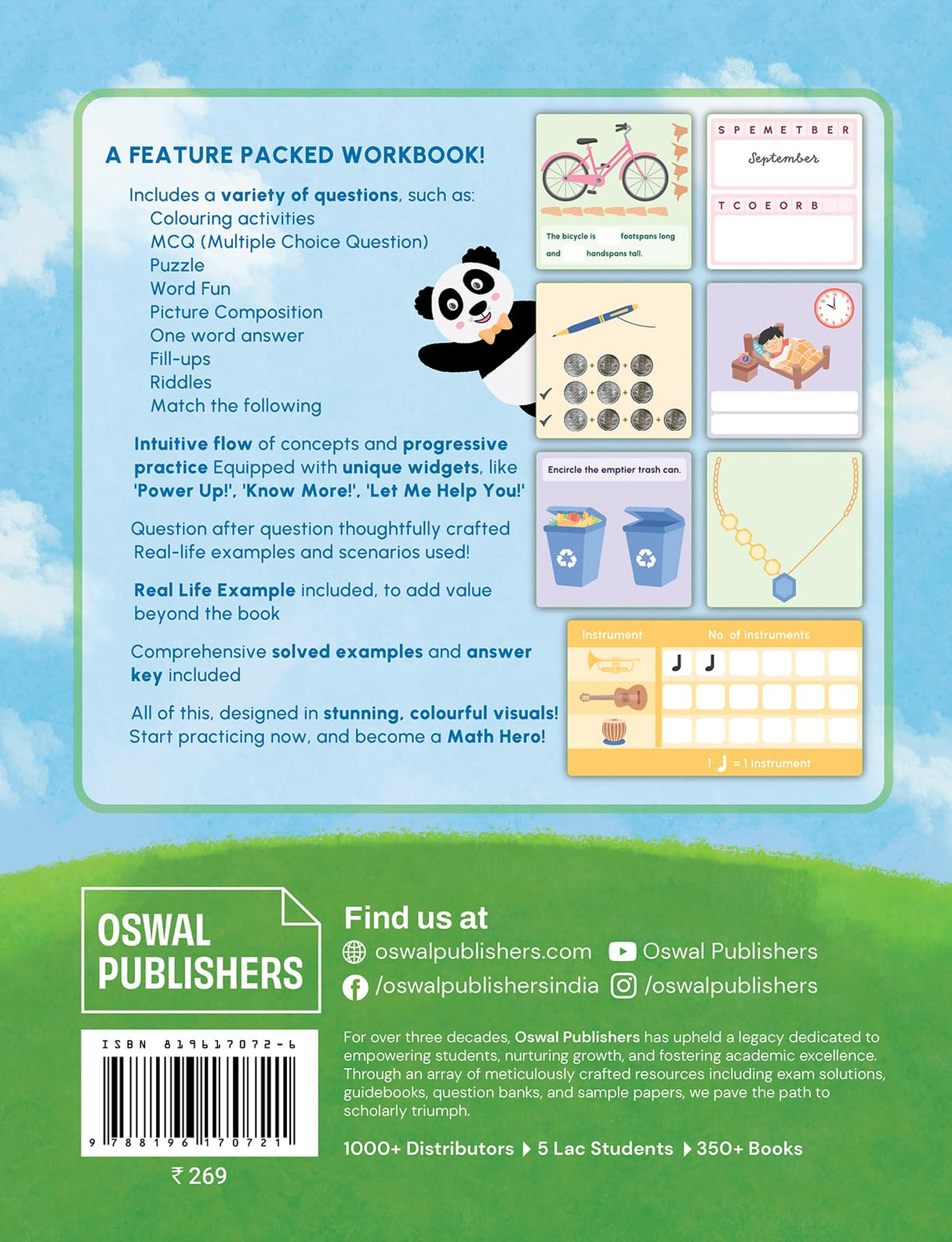 Key2Practice Maths Hero Workbook For Class 1 (Set of 3) : 226 Activity Based Worksheets ,Combo of (Numbers 1-100, Addition, Subtraction, Lines & ... Money, Time, Patterns, Data Handling) - Retail Maharaj