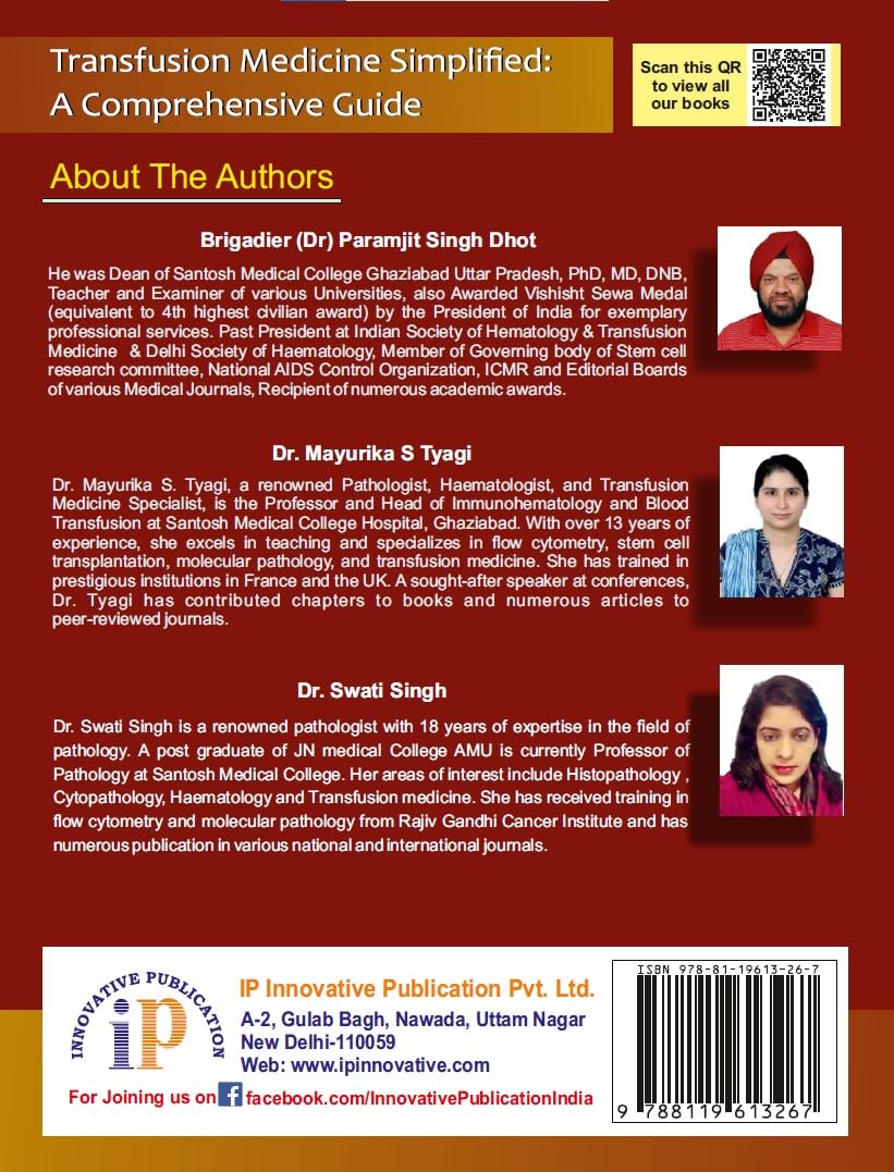 Transfusion Medicine Simplified: A Comprehensive Guide (for MBBS and Paramedical Students) (First Edition, 2025) - Retail Maharaj