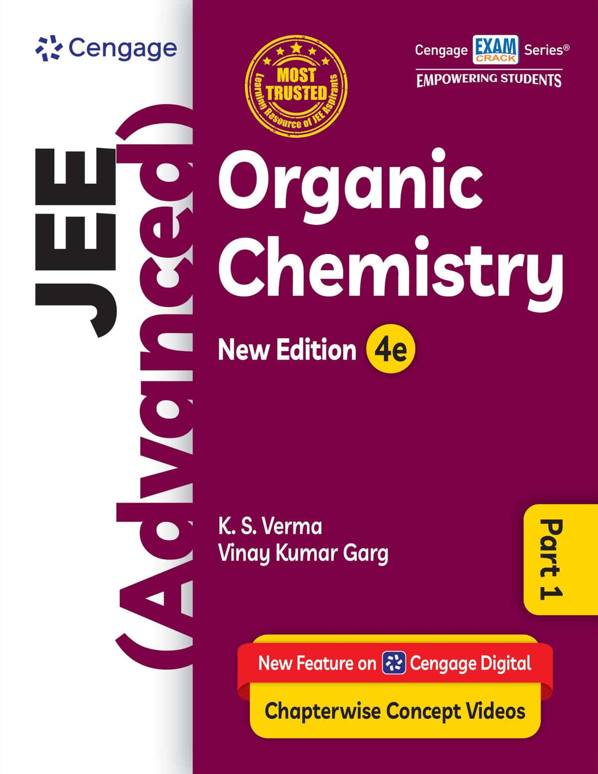 Cengage JEE (Advanced) Organic Chemistry Part 1 with Chapterwise Concept Videos & Online Assessments