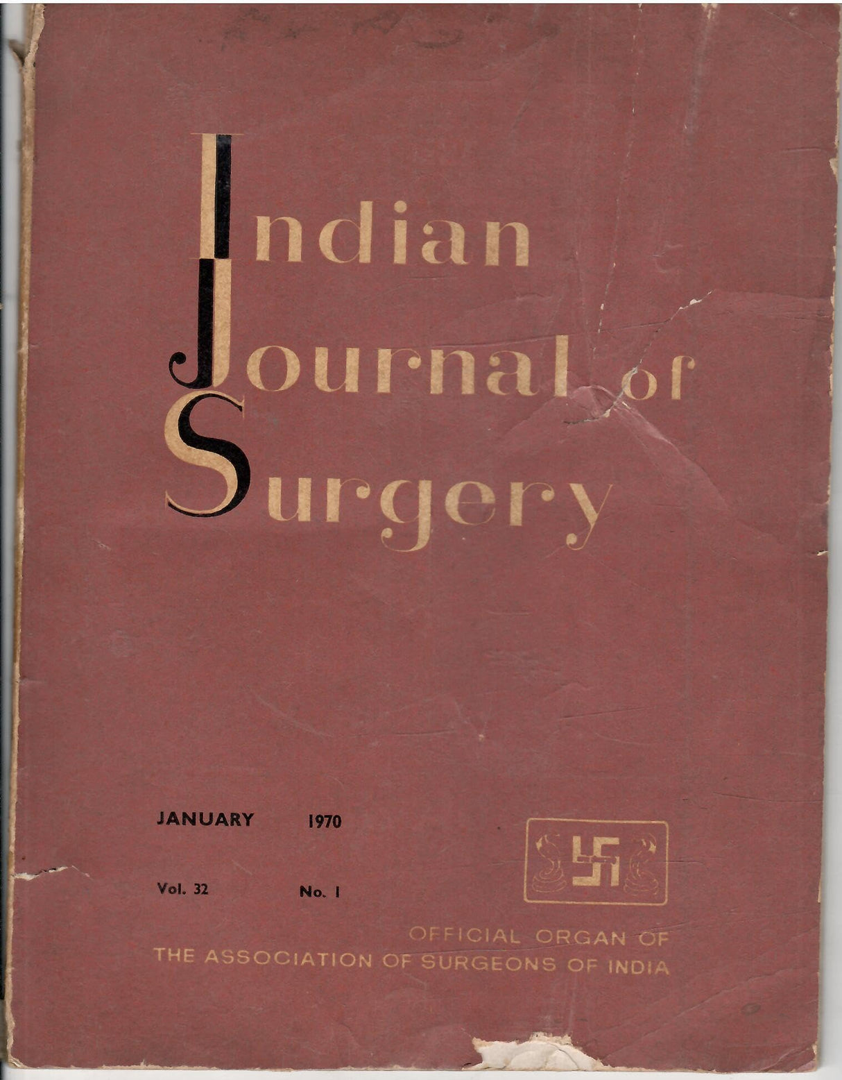 Indian Journal Of Surgery Vol. 32 , Nos. 1 , 2 & 3 , 4 , 5 , 6 , 7 , 8 , 9 & 10 ,11 and 12 ( January 1970 to December 1970 ) ( Set Of 10 Books )