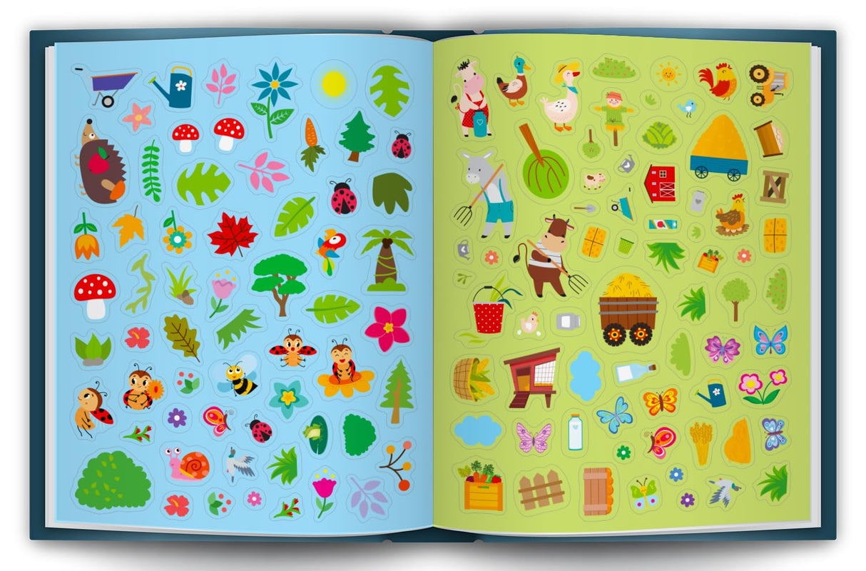 My First 500 Farm Animals Sticker Activity Book for Kids, Children and Toddlers β Fun Activity with Coloring β Ages 3+ Years - Retail Maharaj