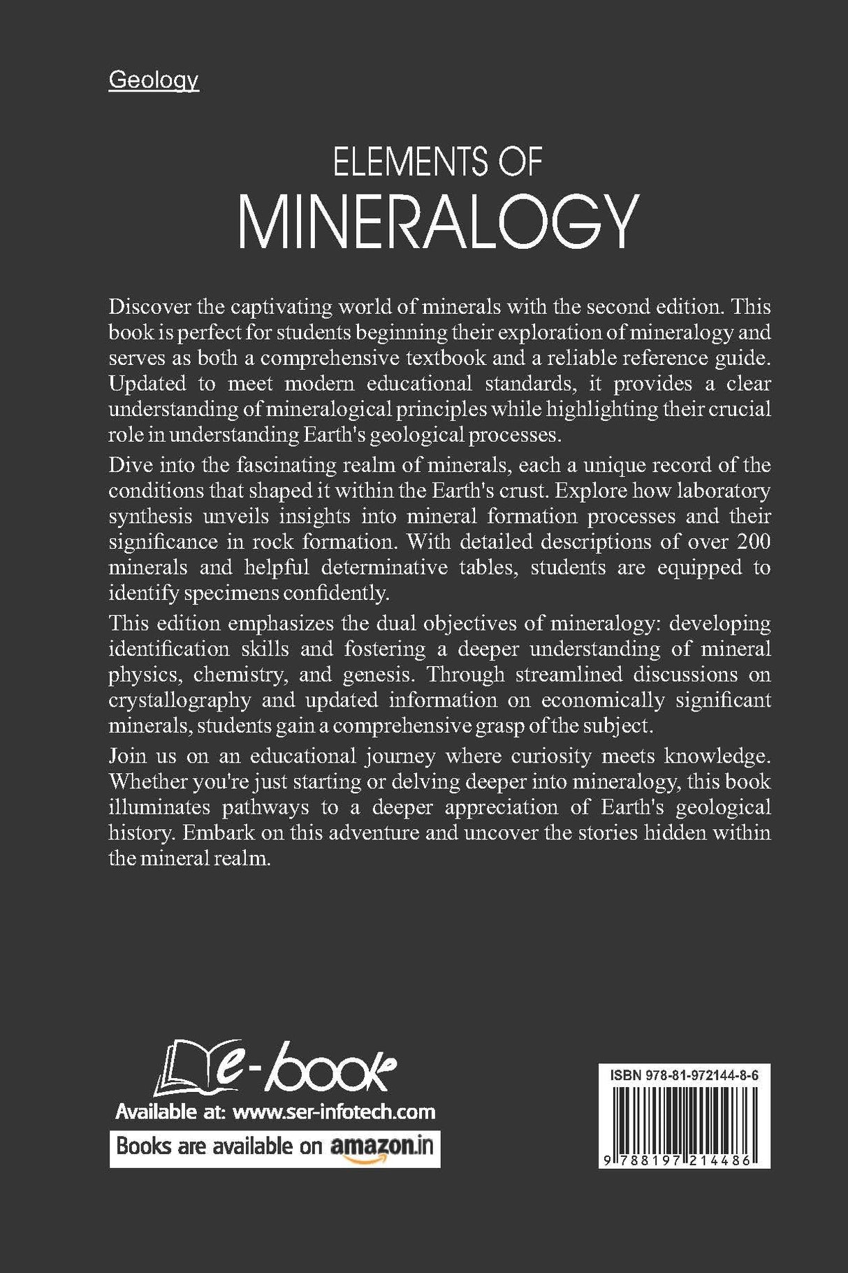 ELEMENTS OF MINERALOGY - Retail Maharaj