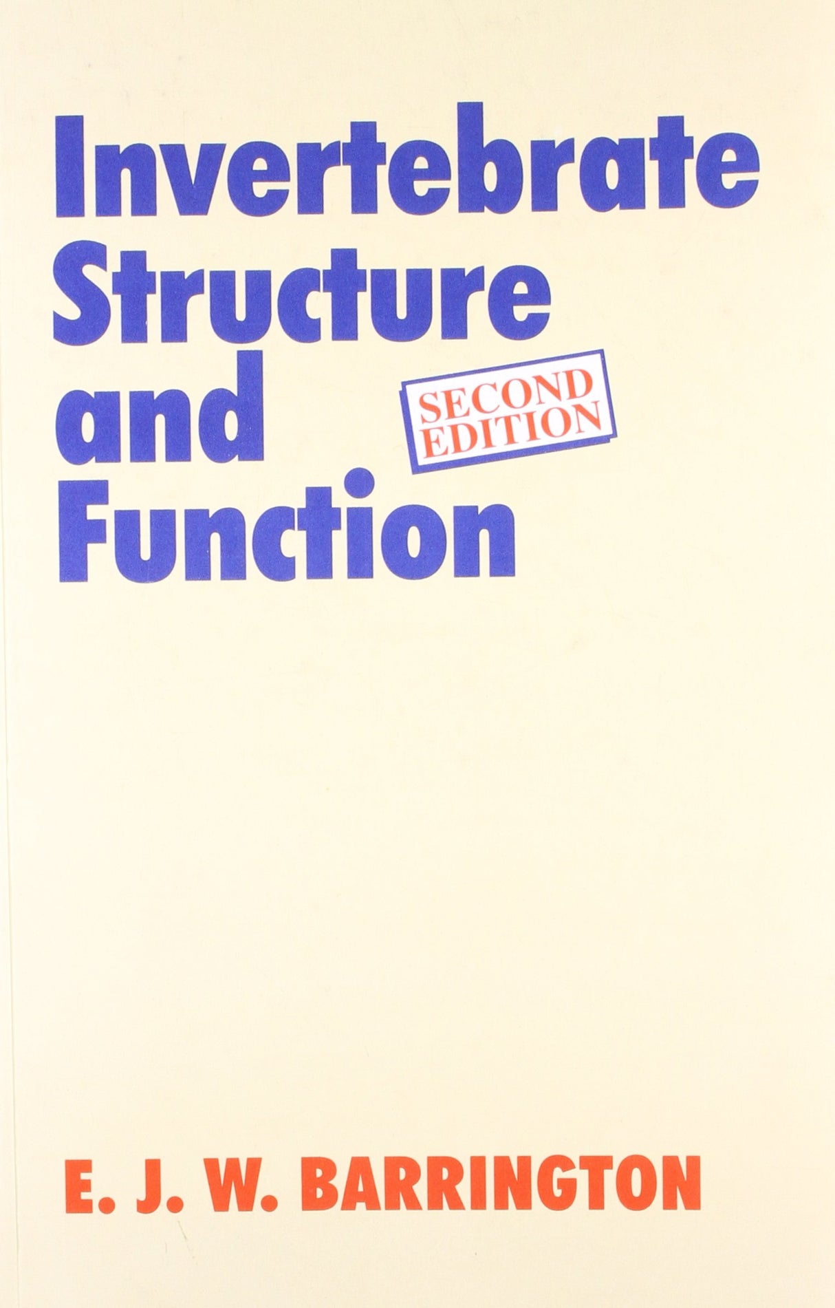Invertebrate Structure and Function 2/e PB - Retail Maharaj