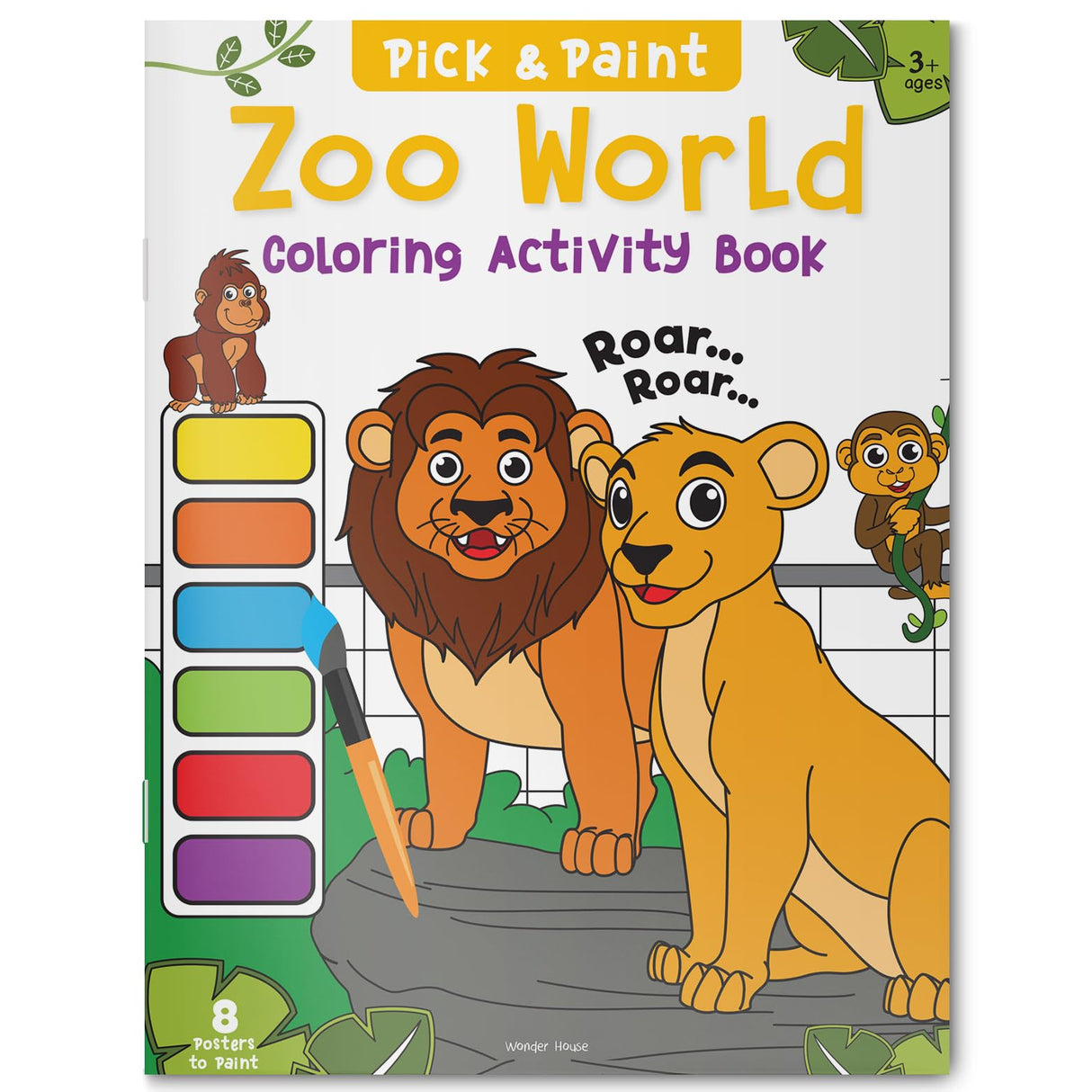 Pick and Paint Coloring Activity Book For Kids: Zoo World - Retail Maharaj