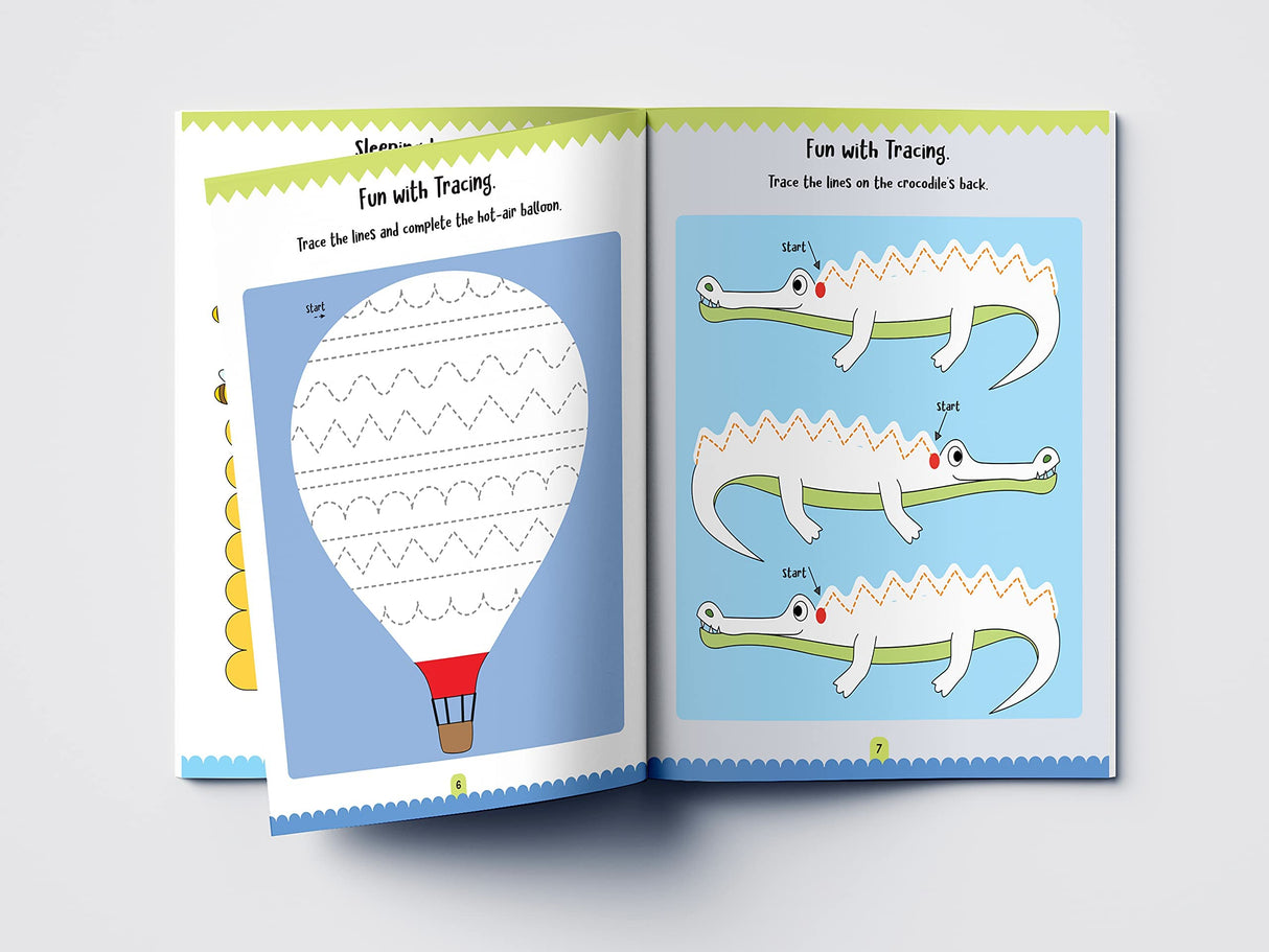 My Super Fun Kindergarten Activity Workbook for Children : Pattern Writing, Colors, Shapes, Numbers 1-10, Early Math, Alphabet, Brain Booster Activities, Following Directions, and Interactive Activities (Kids Ages 4 to 6) - Retail Maharaj