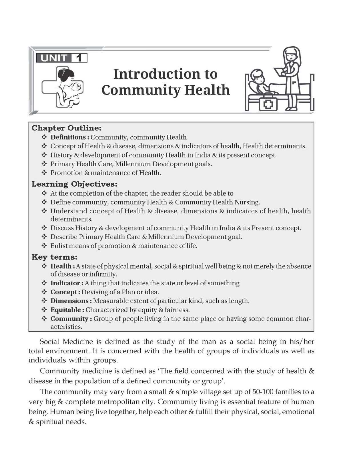 Community Health Nursing for GNM First Year (English Version)