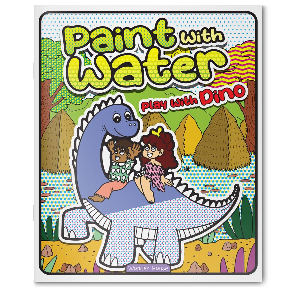 Paint with Water: Play with Dinosaur Roaring fun with paintable dinosaur pages | Just add water! | Ages 3–6 | Great for fine motor skills | 1+ Hour of Mess-Free Art Time - Retail Maharaj
