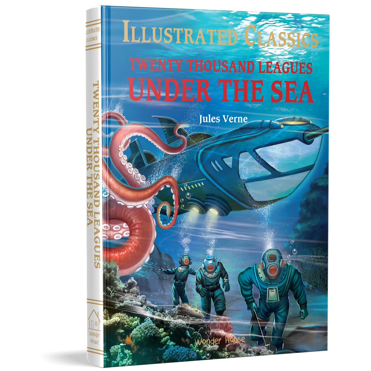 Twenty Thousand Leagues Under The Sea: Illustrated Abridged Children Classics English Novel With Review Questions (Hardback) - Retail Maharaj
