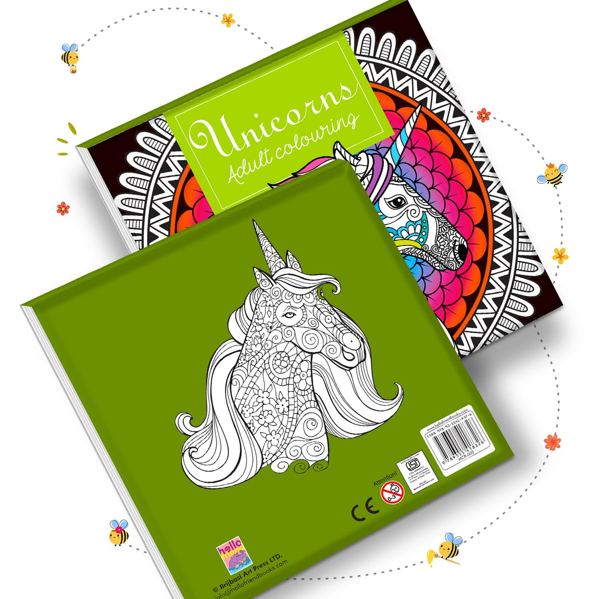 HELLOFRIEND BOOKS Unicorn Adult Colouring Book - Retail Maharaj