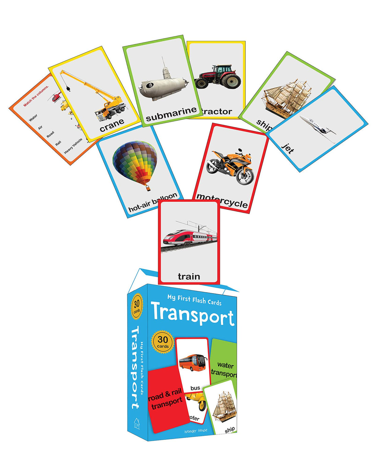 My First Flash Cards: Transport: 30 Early Learning Flash Cards For Kids - Retail Maharaj